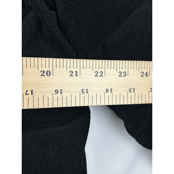 Levi Strauss Women's Size Medium Black Corduroy Puffer Coat Full Zip Lined - Picture 6 of 15